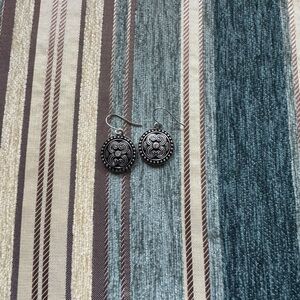 Silver Swirl Dangle Earrings